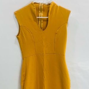Rolla Coaster Bodycon V-Neck Yellow Dress